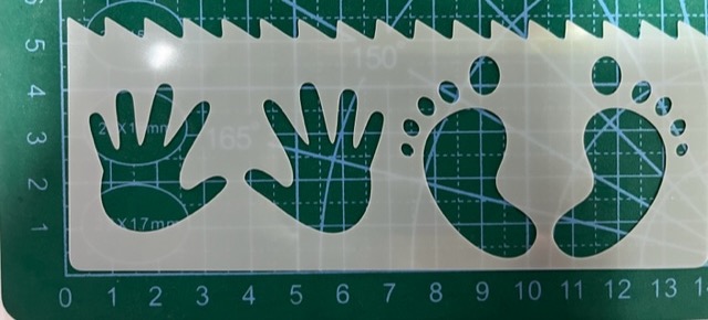 Mini Stencil Hands Feet